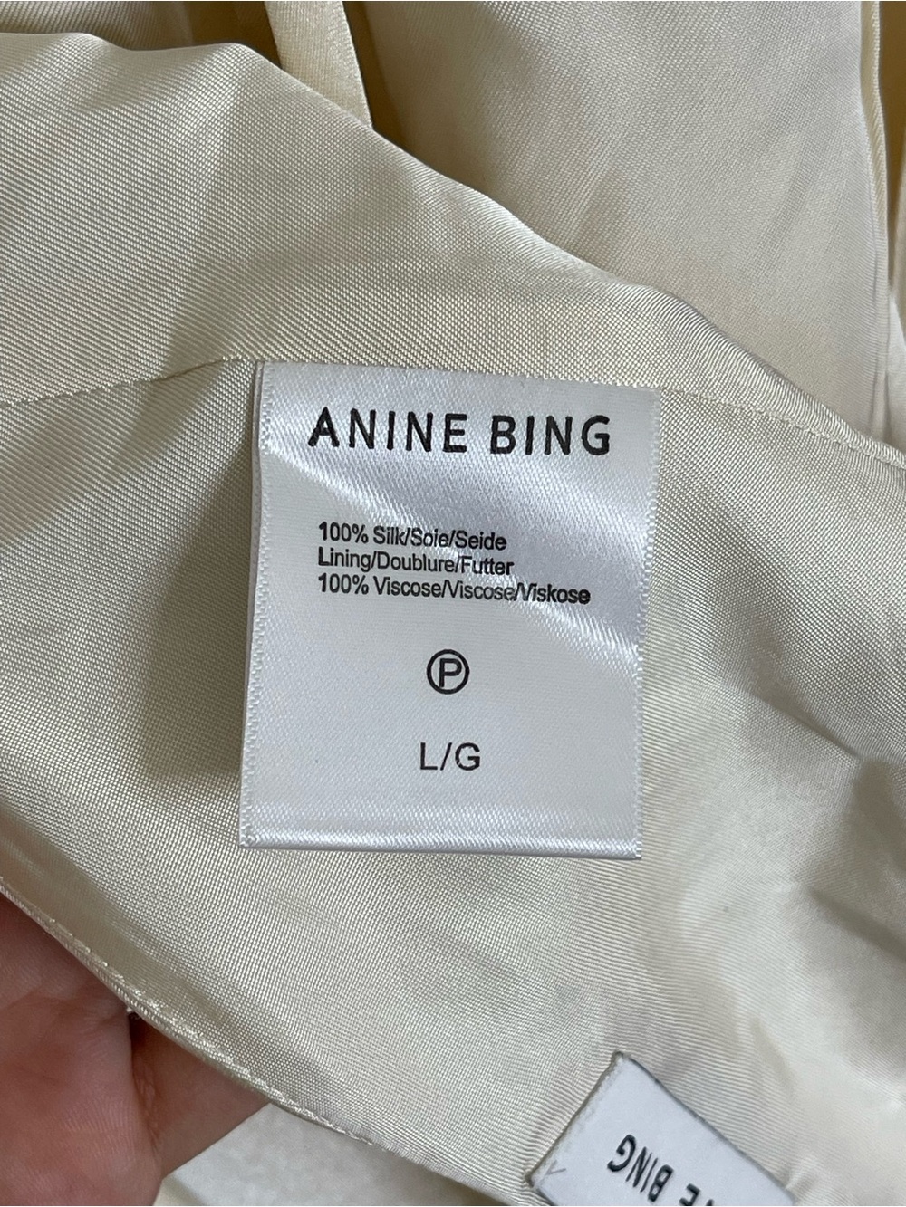 Anine Bing Leslie Top in Oyster - Picture 12 of 13